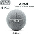 thumbnail image 2 of Magicorange 4 PCS Precut Walker Tennis Balls for Furniture Legs and Floor Protection, Heavy Duty Long Lasting Felt Pad Glide Coverings (Gray), 2 of 6