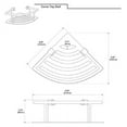 thumbnail image 2 of Gatco 1453 Elegant 8" Corner Shelf, Brushed Nickel, 2 of 3
