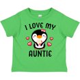 thumbnail image 3 of Inktastic I Love My Auntie with Cute Penguin and Hearts Girls Toddler T-Shirt, 3 of 5