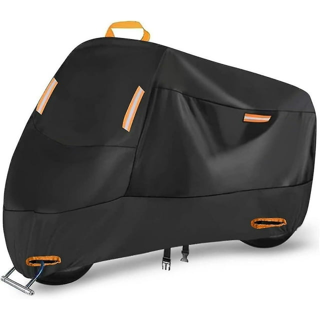 Funda impermeable para motocicleta, negra, 200 x 90 x 100 cm