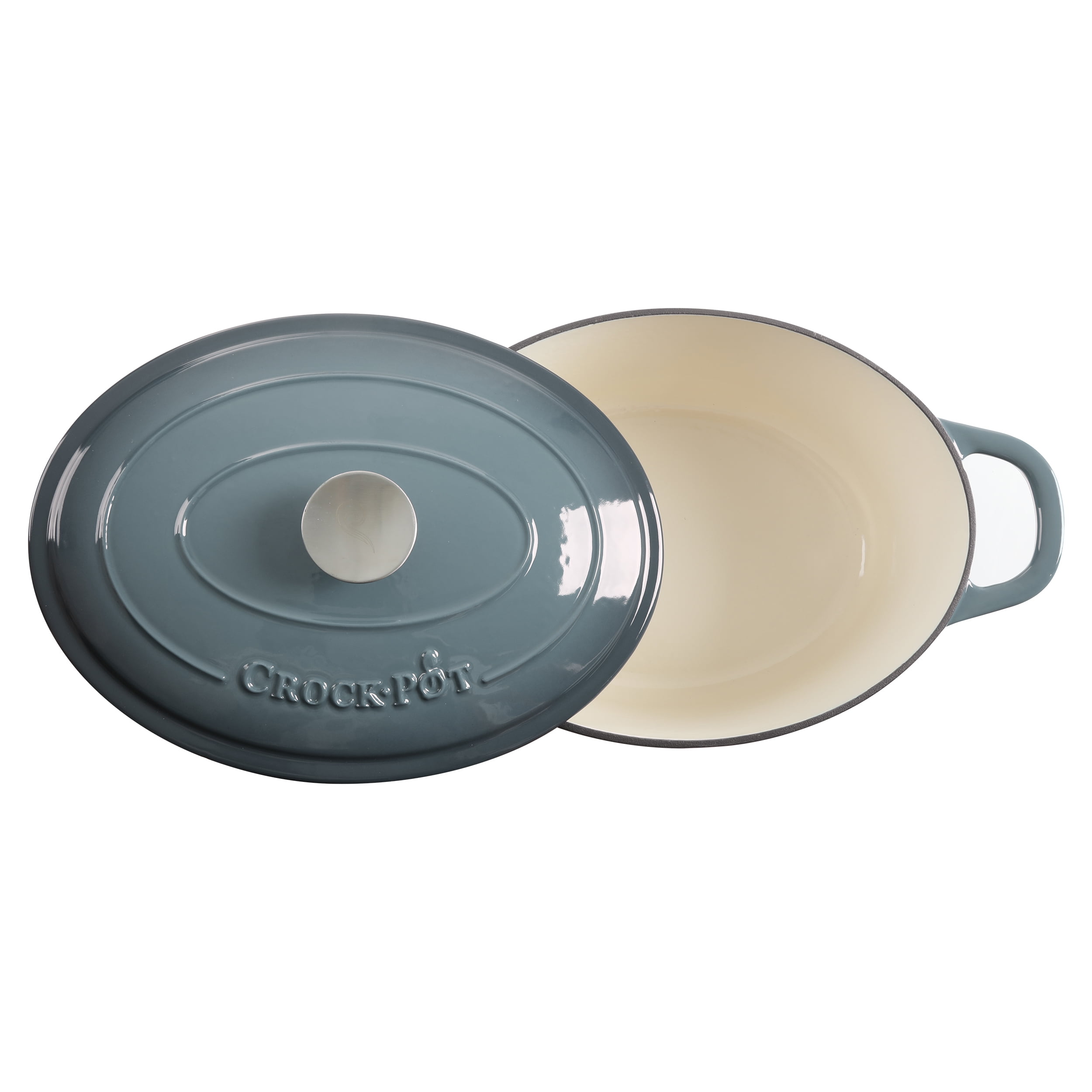 Crock Pot Artisan 7-Quart Oval Dutch Oven - Gray, 7 qt - Kroger