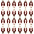 thumbnail image 1 of 1 caja de 36 dijes de balón deportivo de fútbol, ​​de aleación de oro, esmaltado, de rugby morado, con conectores de enlaces para las finales de los juegos americanos., 1 of 5