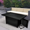thumbnail image 3 of Sunbeam Serenity Modern Style Aluminum Fire Table in Black Finish, 3 of 5