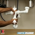 thumbnail image 5 of Keeney 130-16QLK Insta-Plumb Plastic Double Bowl Center Outlet Waste Kit, 5 of 9