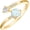 Wraparound Yellow Gold/White Opal, variant on 14K Gold Plated Created Opal Rings - Stacking Rings for Women