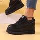 thumbnail image 2 of Zapatillas De Deporte Impermeables Antideslizantes Con Cordones Para Mujer, Zapatos Para Caminar Con Plataforma De Suela Gruesa Y Parte Superior Baja, Zapatillas Informales Con Aumento De Altura A La, 2 of 4