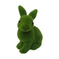 thumbnail image 5 of Orangide Flocked Bunny Figurine, Artificial Moss Botanical Garden Decoration for Easter Indoor Outdoor Decor, 5 of 6