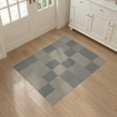 thumbnail image 3 of ODIKA 3'x5' Washable Throw Rug Stain Resistant, Low Profile, Non-Slip Abstract Striped Colorblock With Minimalist Modern Color Field Grid for Entryway, Kitchen, Mudroom, 3 of 7