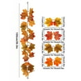 thumbnail image 2 of sruoe Halloween Garland, Artificial Garland Rattan, Artificial Maple Leaf Vine, Hanging Maple Leaf Garland, Fall Leaves for Autumn Home Decoration, Home Halloween Christmas Party Fireplace Decoration, 2 of 6