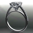 thumbnail image 6 of HeartsAndYou 3ct Emerald Cut Moissanite Round Accents Solitaire Ring 18k White Gold over Silver, 6 of 9