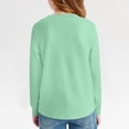 thumbnail image 4 of Girls Long Sleeve Shirts Casual Crewneck Blouses Tops Cotton Girls Shirts with Lace Sleeve Tunics 5-14 Years, 4 of 6