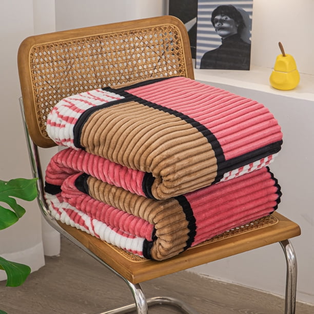 Manta multifuncional de color rosa, 100*150cm, suave y cálida, lavable, franela, regalo, cobertor de cama, edredón, 39x59 pulgadas, edredón de verano, manta para la siesta, edredón para el aire acondi