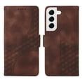 thumbnail image 6 of ELEHOLD For Samsung Galaxy S21+ Leather Wallet Phone Case, Embossed Diamond Folio Flip Cover, Card Holder Cash Slot, Stand Support, Wrist Strap Lanyard -Coffee, 6 of 10