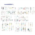 thumbnail image 3 of 108 Piezas Etiquetas Engomadas de Personas para Diario, áLbum de Recortes, Etiqueta Engomada de áLbum de Recortes de Chica de Moda Urbana para Kit de Suministros de Diario Basura, 3 of 5
