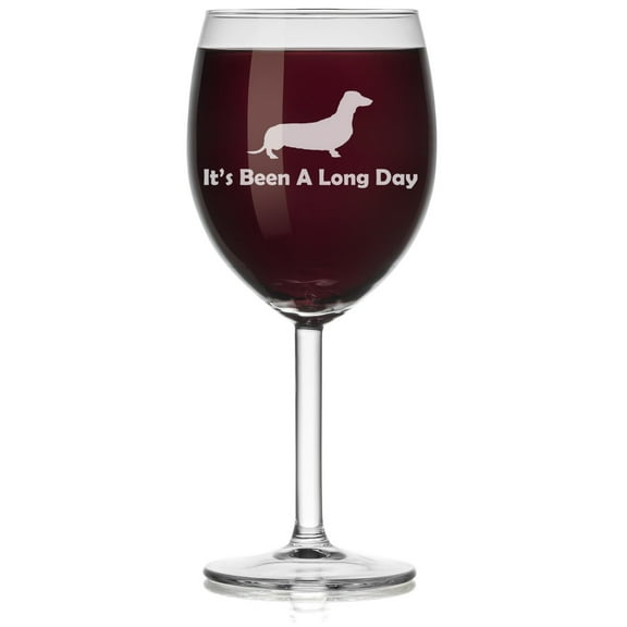 Wine Glass It's Been A Long Day Dachshund (Stemmed, 10oz)