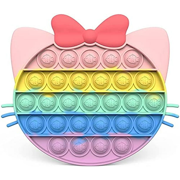 Cute Rainbow Cat pop its, Kitty Pop cat On It Push Pop Fidget Toys