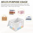 thumbnail image 7 of Foldable Fabric Storage Bin With Handle Collapsible Basket Box Storage With Lid Organizer Sticker Design Of An Easter Bunny, 7 of 7