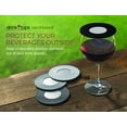 thumbnail image 2 of Drink Tops Ventilated Outdoor Drink Covers - Gently Suction to Glasses - Keep Bugs Out  - 4 Pack, Black and Grey, 2 of 7