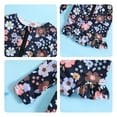 thumbnail image 5 of Edvintorg 12M-5T Kids Swimwear for Girls Long Sleeve Summer Toddler Baby Girl Swimsuits Flower Printed Guard Ruffled Bathing Suits with Zipper Children's Swimsuit Girls, 5 of 7