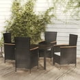 thumbnail image 5 of vidaXL Patio Dining Set Dining Table and Chairs Furniture Set Poly Rattan, 5 of 118
