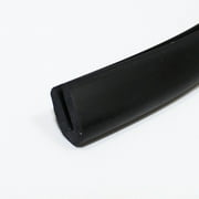 0.5" X 0.3" Flexible Durable Rubber Edge Trim Black U Channel Flexible Protector (35ft)