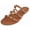 Camel, variant on Berness Women’s Studded Flat Sandals – Strappy Slip-On Sandals with Metal Stud Details, Open Toe Dressy Casual Summer Sandals CAMBRIA White 8