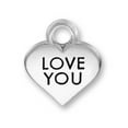 thumbnail image 1 of Sterling Silver 20" 1mm Box Chain LOVE YOU Valentines Candy Heart Pendant Necklace, 1 of 2