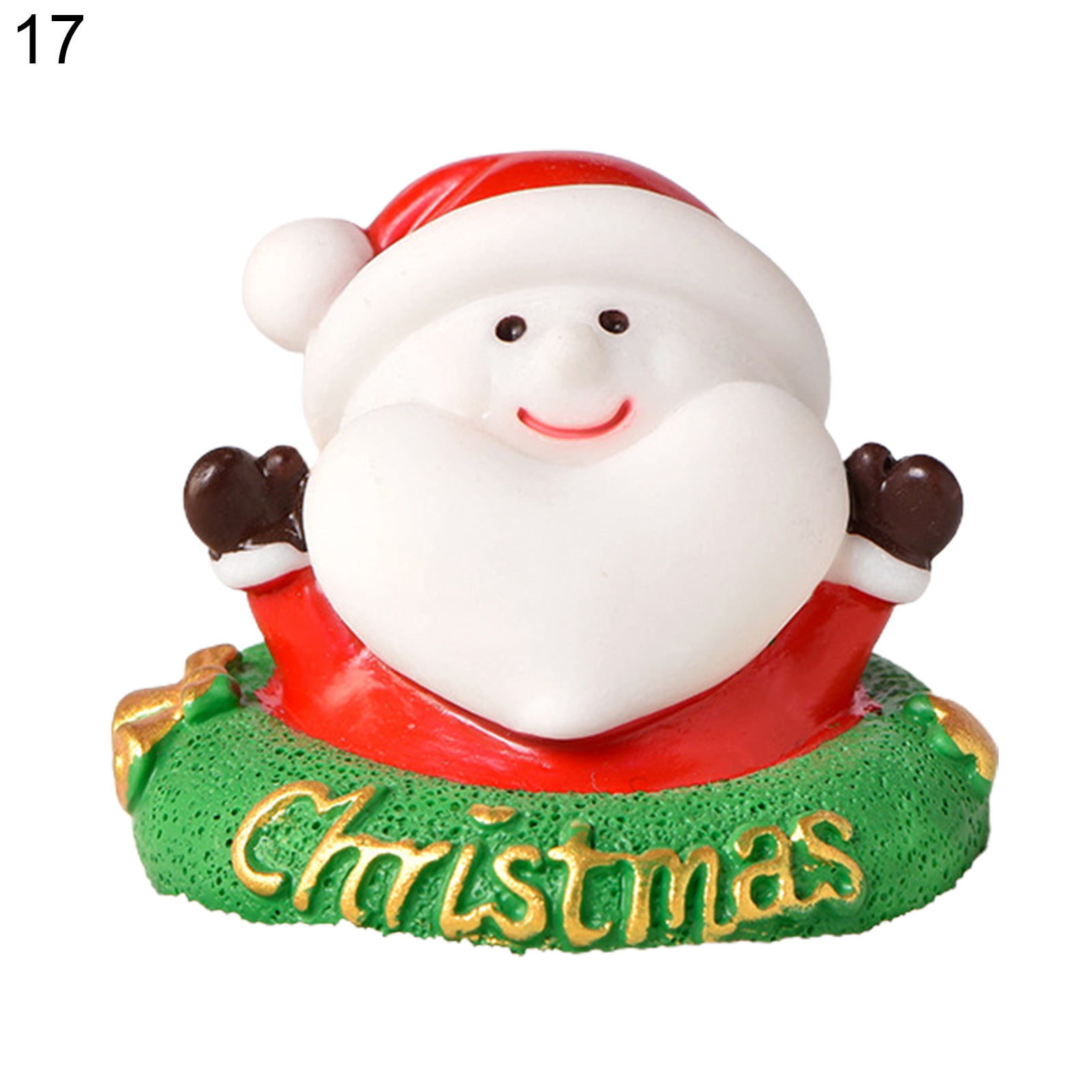 Z 21pcs Christmas Miniature Ornaments Santa Claus And Snowman Resin Doll  Desktop Decoration Crafts (7 Patterns, 3 Of Each)