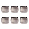 thumbnail image 2 of Design Imports Argent Texturé Anneau de Serviette Carrée Ensemble de 6, 2 of 10