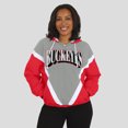 thumbnail image 4 of Women's WEAR by Erin Andrews Scarlet/Gray Ohio State Buckeyes Colorblock Full-Zip Hoodie Windbreaker Jacket, 4 of 5