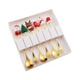 thumbnail image 2 of jicheng 6 Pieces Christmas Cutlery Reusable Tableware for Restaurant Ice Cream Party F, 2 of 9