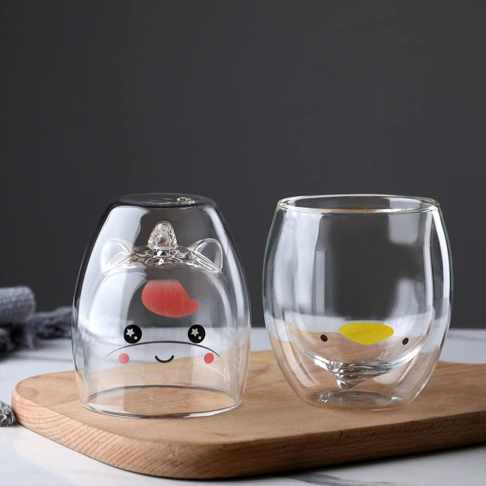 Amyhome Cute Mugs Bear Coffee Cup Double Wall Insulated Glass, Espresso  Cup, Milk Cup, Tea Cup, Vale…See more Amyhome Cute Mugs Bear Coffee Cup  Double