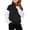 Black, variant on YunPes Boys Girls Solid Color Half Zip Sweatshirt Thumbhole Sweatshirt Winter Clothes for Teen Girls