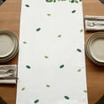 thumbnail image 5 of Cute Cats Table Runner, Japanese Owls Animals Country Leaves Rustic Washable Cotton Linen Table Runners 120 Inches Long, Dresser Scarf Runner for Dining/Living Room/Kitchen/Square Tables 13''x120'', 5 of 9