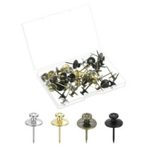 Uxcell 40 Pcs Double Headed Picture Hanging Nails, Zinc Alloy Thumb Tacks, 4 Colors