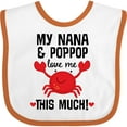 thumbnail image 3 of Inktastic Nana and Poppop Love Me Crab Boys or Girls Baby Bib, 3 of 4