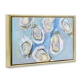 thumbnail image 4 of Stupell Industries Pastel Oysters on Blue Animals Painting Gold Floater Framed Canvas Art Print Wall Art, 25 x 17, 4 of 10