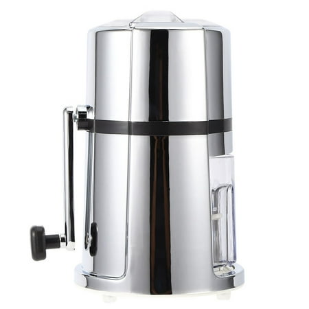 

Manual Crank Ice Crusher Commercial Household Portable Shaved Ice Crusher with Stainless Steel Blade for Snow Cone Slush Shaved Ice Electroplated Silver