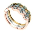 thumbnail image 2 of 0.3 ct Brilliant Round Cut Synthetic Moissanite 14k White/Rose/Yellow Gold Stackable Band SZ 6, 2 of 6