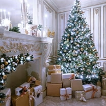 DONGPAI 32Ft 100LEDs Christmas String Light, 8 Lighting Modes Outdoor Waterproof Christmas Lights for Indoor Outdoor Wedding Party Home Garden Decoration, White