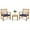 Navy, variant on Costway 3 Acacia Wood Durable Outdoor Conversation Sets with Chairs and Coffee Table, Natural/White