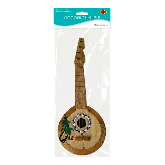 Beistle 50820 Coconut Ukulele, 17-Inch