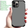 thumbnail image 2 of iPhone 13 PRO Max 2021 6.7 inch A2643 A2484 A2641 A2644 A2645 Protective Reinforced Shockproof Corner TPU Case with Matte Finish Back - Grey, 2 of 5