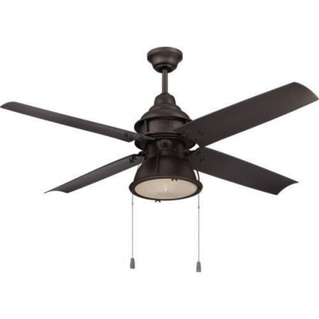52 Single Mount Ceiling Fan Espresso Outdoor Wet Location Integrated Light Kit