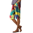 thumbnail image 1 of Pantalones cortos domirica para mujer, casual, mezcla de algodón y poliéster, 2XL, 1 of 2