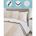 thumbnail image 4 of Beige Summer Quilt Set Twin Size,Soft Quilted Bedding Set with 2 Pillow Shams,Retro Oil Painting Modern Abstract Art Aesthetics Lightweight All Season Bedspread Coverlet for Bedroom 68"x86", 4 of 6