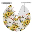 thumbnail image 6 of Cauagu 30" Christmas Tree Skirt Bird Sunflowers Pattern Christmas Tree Decorations Tree Mat for Xmas Decorations Occasion Holiday Home Decor -30", 6 of 7