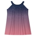 thumbnail image 6 of Zpanxa Girl Summer Dress Girl's Wrinkle Suspender Cami Dress Gradient Shiny Sleeveless Round Neck Casual Dresses Purple 4 Years, 6 of 9