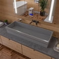 thumbnail image 4 of Pemberly Row 48" Grey Matte Above Mount Fireclay Bathroom Trough Sink, 4 of 5