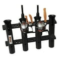 thumbnail image 3 of Extreme Max 3005.5641 Wall-Mount Poly Fishing Rod Holder - 4-Rod, Black, 3 of 8